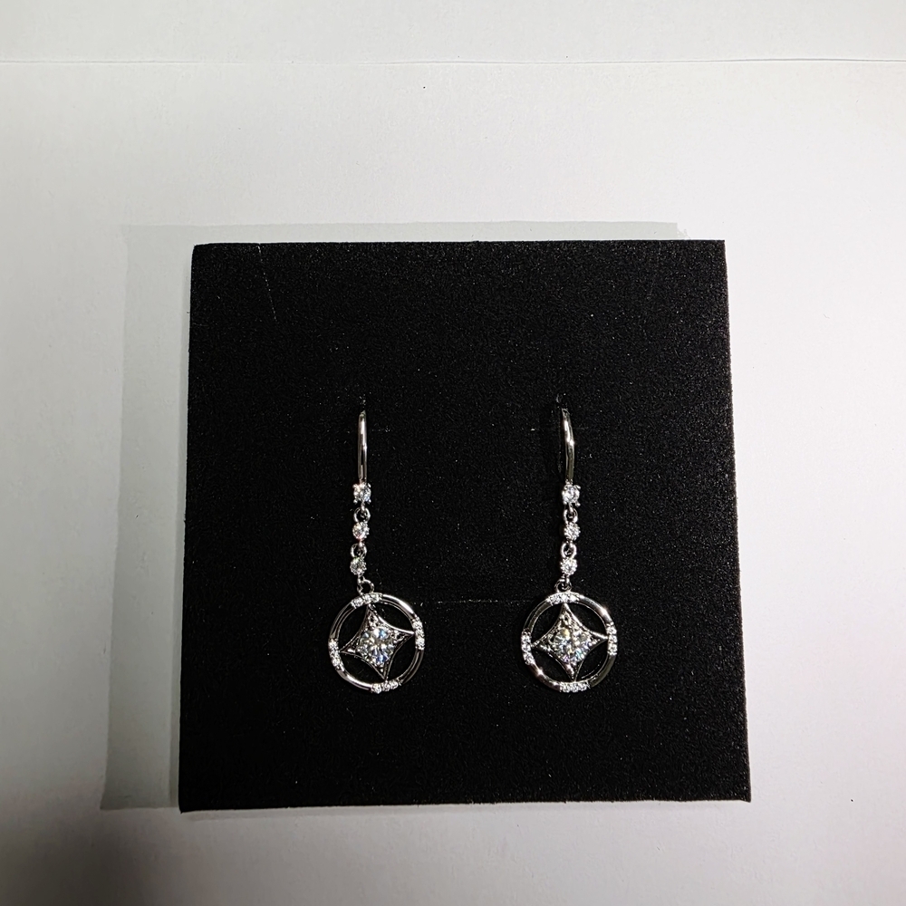 Elegant Silver Drop Earrings-Chinese Good Fortune Earing